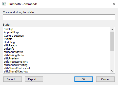 Bluetooth command editor